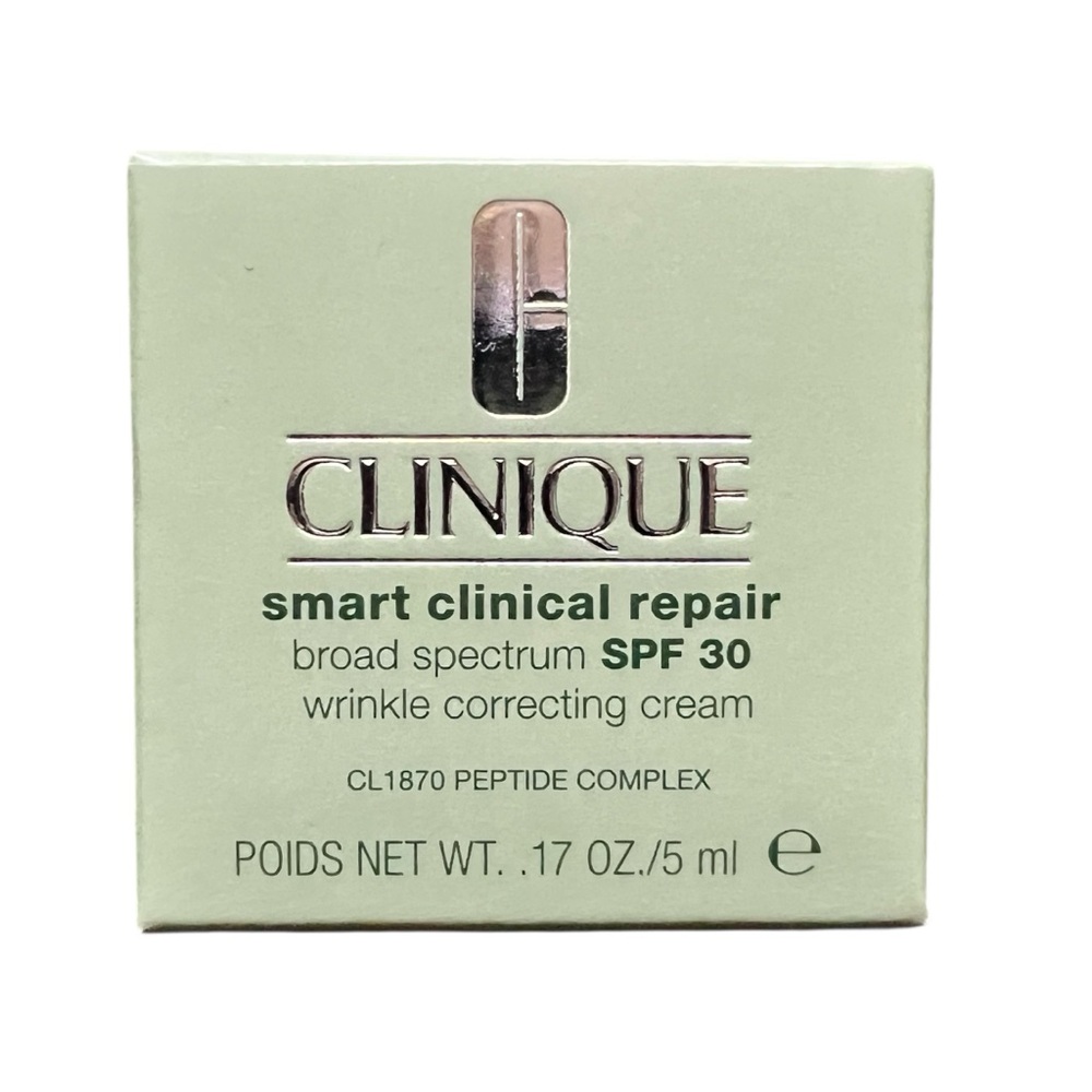 Clinique Smart Clinical Repair SPF 30 Wrinkle Correcting Cream .17 OZ New W. Box